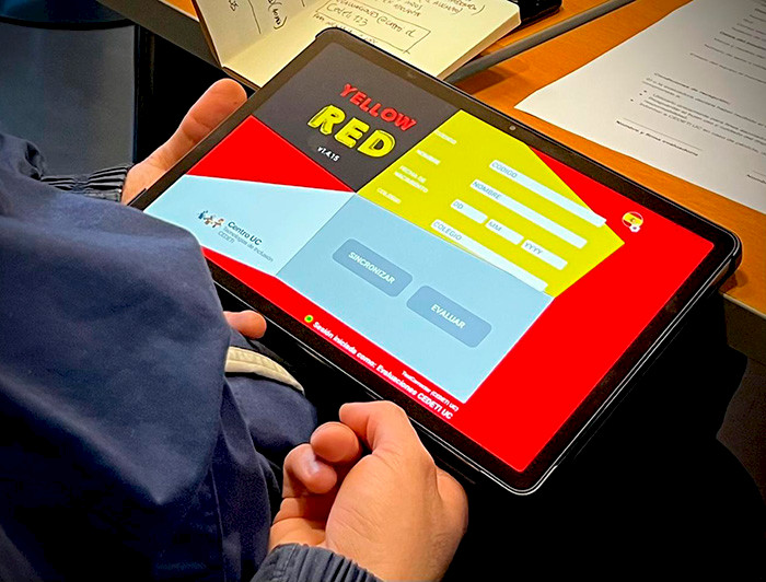 Test Yellow-Red en tablet