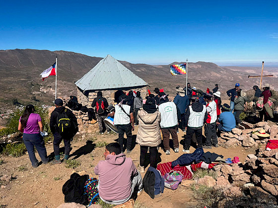 Comunidad reunida en el norte de Chile
