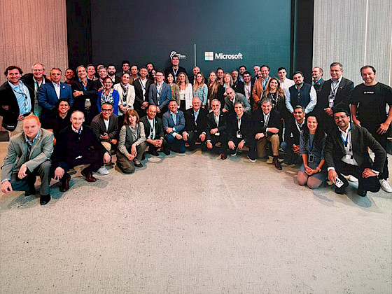 Delegación chilena en Microsoft