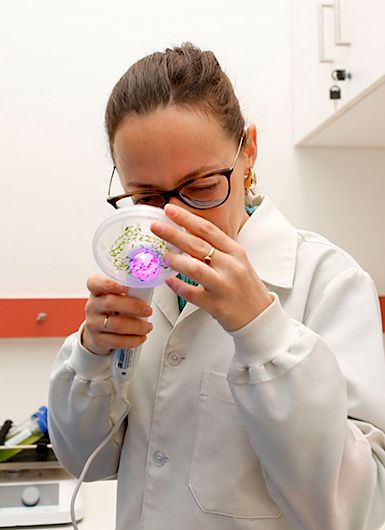 Investigadora en laboratorio