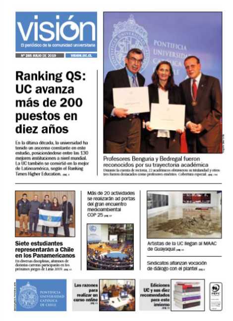 Portada periódico Visión UC, número 285