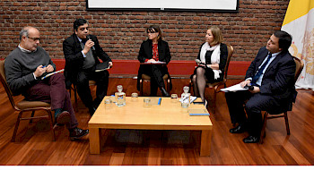 El panel de expertos que participó en el seminario sobre la Reforma Previsional organizado por el Centro de Políticas Públicas.