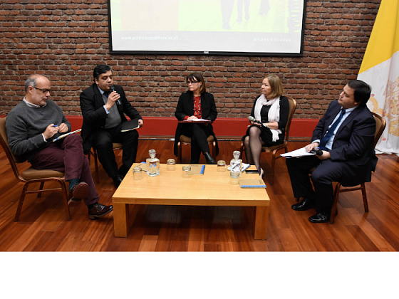 El panel de expertos que participó en el seminario sobre la Reforma Previsional organizado por el Centro de Políticas Públicas.