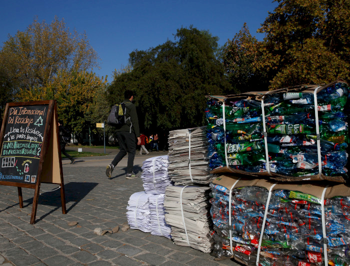 Parte del material recolectado en la Campaña "Nos hacemos cargo de nuestros residuos" de la Dirección de Sustentabilidad.