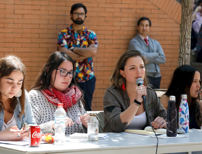 Las cuatro estudiantes candidatas a la Consejería Superior 2020. Fotografía: Banco de Imágenes UC.