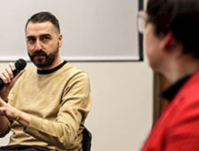 imagen correspondiente a la noticia: "Director del Museo de Arte Latinoamericano de Buenos Aires visitó la Facultad de Artes"