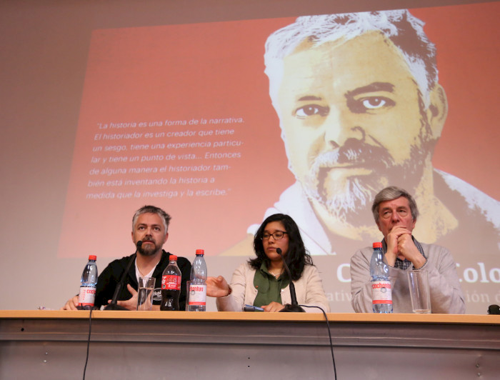 imagen correspondiente a la noticia: "Jorge Baradit defendió sus publicaciones en actividad del Instituto de Historia UC"