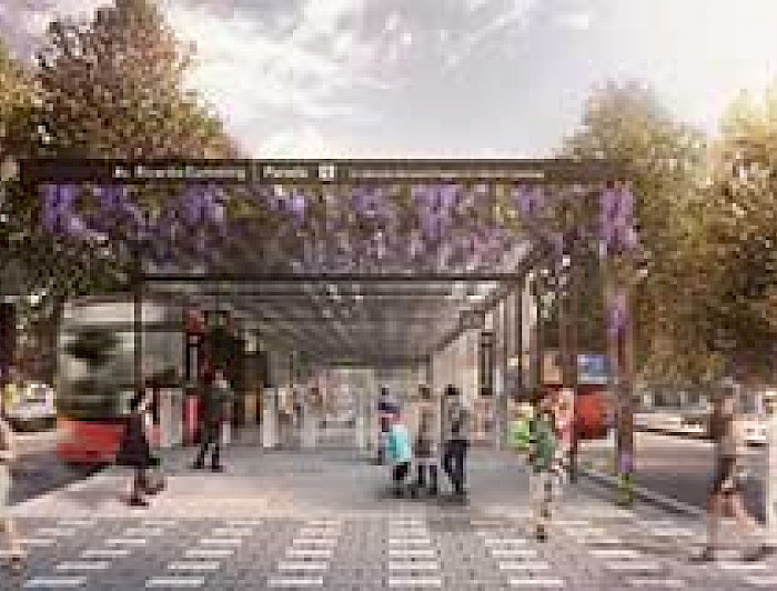 imagen correspondiente a la noticia: "Adelantan propuestas operacionales de buses para la nueva Alameda Providencia"