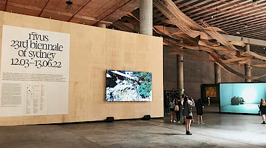 Uno de los espacios de exhibición de la Bienal de Sydney 2022.