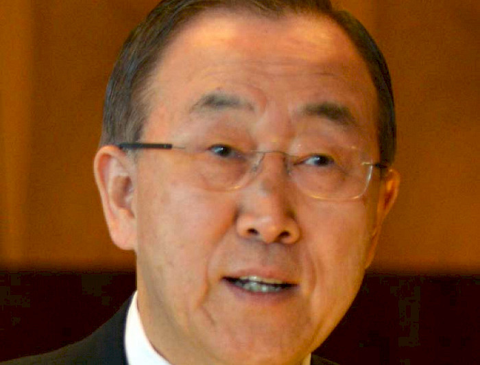 Close-up of Ban Ki-moon face.