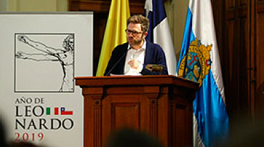 Paolo Giordano, escritor italiano, estuvo a cargo de la conferencia "Leonardo reloaded".